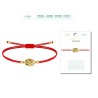 Pulsera Hilo Rojo San Antonio Color Dorado  - Coleccion Medalla de Santos